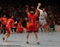 08.06.2013,  MT Melsungen; HSV Hamburg; Handball;
v.l MT 22 Michael Allendorf; MT 4 Antoon Mansson; HSV 6 Blazenko Lackovic