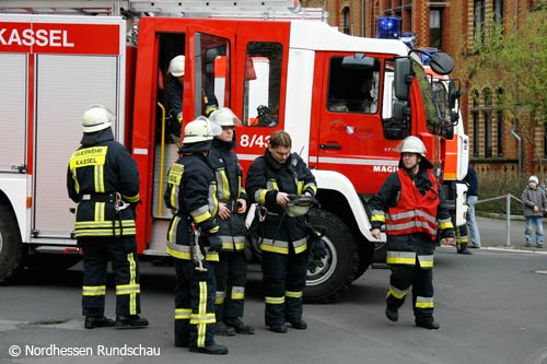 Katastrophenschutz-Übung der Feuerwehr Kassel am Samstag, 1. November, in der Lilienthalstraße