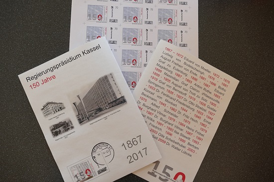 Sonderbriefmarke 150 Jahre Regierungspräsidium Kassel