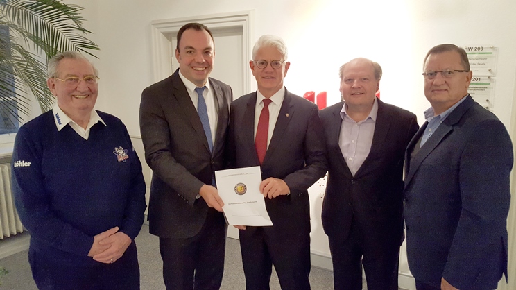Eishockeystandort Kassel: DEB-Präsident Franz Reindl zu Gesprächen bei Oberbürgermeister Geselle