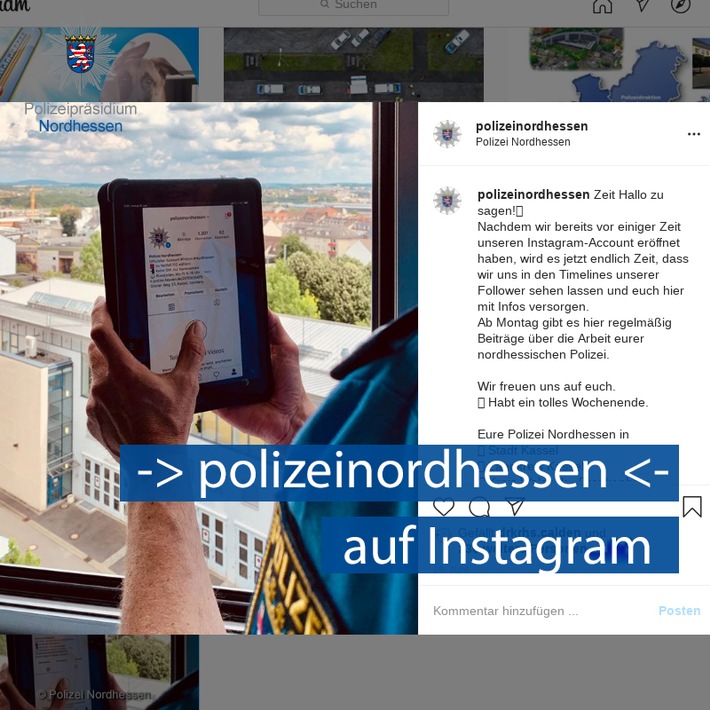 POL-KS: Polizei Nordhessen neu auf Instagram: Informationen und Einblicke in die Polizeiarbeit