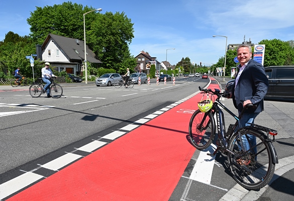 Neue Radfahrstreifen in der Kohlenstraße fertiggestellt