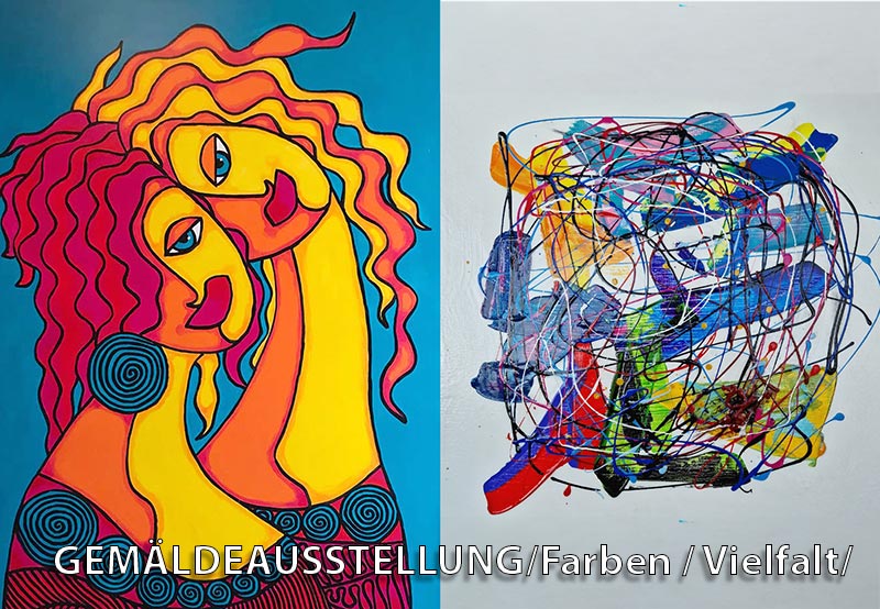„Kunstausstellung: Farben & Vielfalt – Ljubow Jung und Hans Hebestreit“ am 20. Oktober im Haus Berneburg