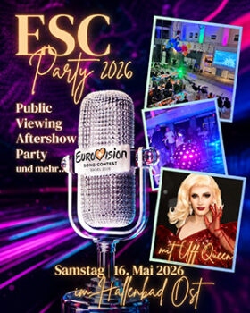 ESC-Party 2026 im Hallenbad Ost